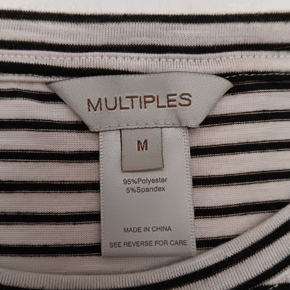 Lot 3 Womens Medium Tops Jillian N Multiples Polka Dot Geometric Striped Floral - Picture 15 of 16